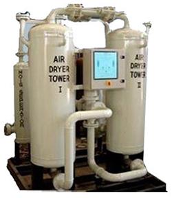 Heat compression air dryer