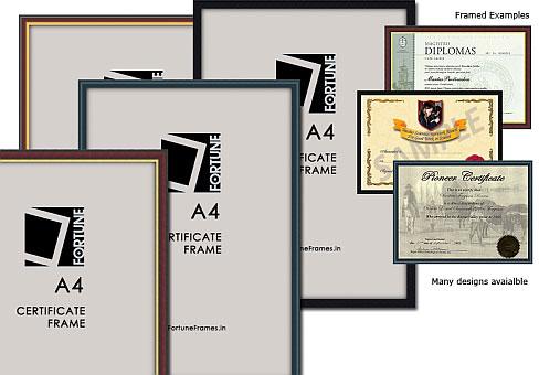 Certificate frames