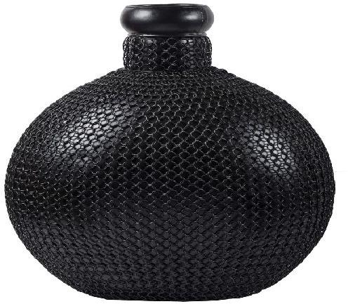 Black Iron Cast Vase