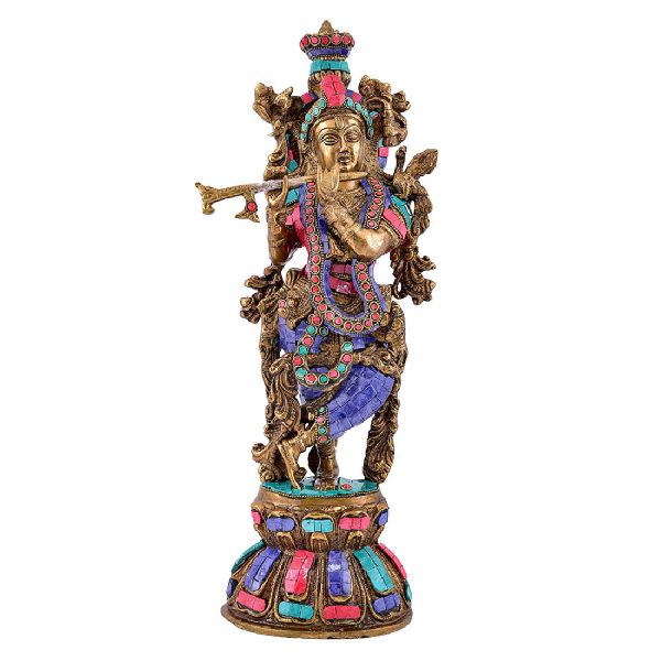Brass Handmade Krishna Statue