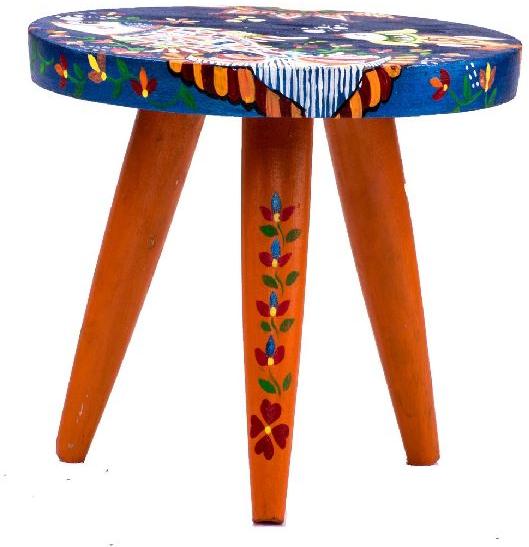 Painted Classic Wooden Stool
