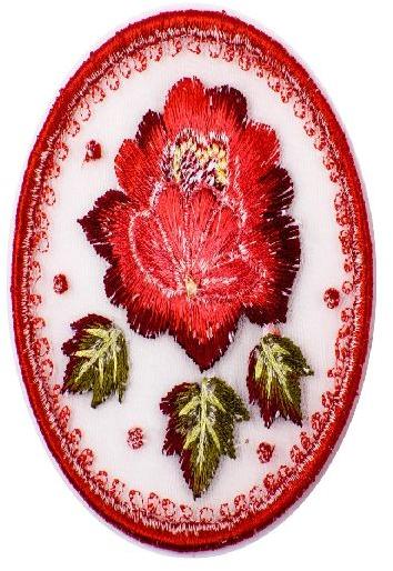 Red Floral Decorative Plate