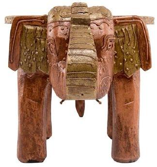 Wooden elephant stool