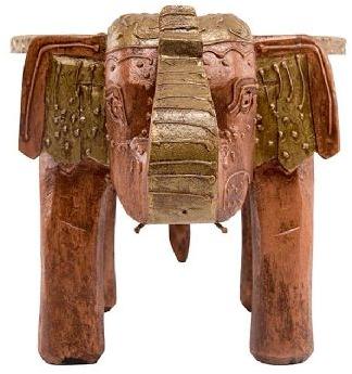 wooden elephant stool