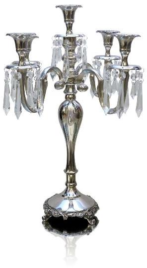 METAL GLASS CANDELABRA