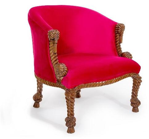 TRADITIONAL CLUB CHAIR PINK
