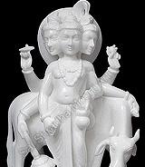 Marble Dattatreya Statue