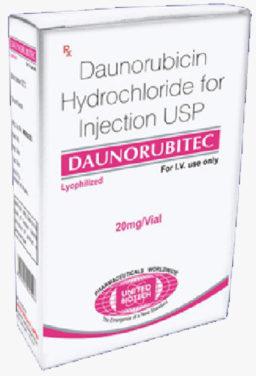 DAUNORUBICIN HYDROCHLORIDE INJECTION USP 20 MG, Packaging Type : Plastic Bottle