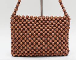 wooden beads bag