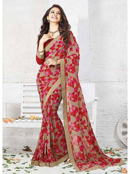 Embroidered Georgette designer sarees, Occasion : Festive Wear, Party Wear