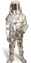 Aluminium Cap Fire Proximity Suit, for Constructional Use, Industrial, Closing Type : Zipper