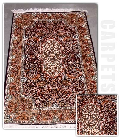 Handmade Hand Knotted Silk Carpets, for Home, Hotel, Decorative, Size : 9X6 FT