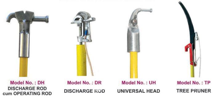 FIBREGLASS OPERATING AND DISCHARGE RODS AND HOTLINE STICKS