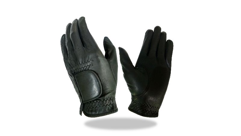 Full Leather Black Col Golf Gloves