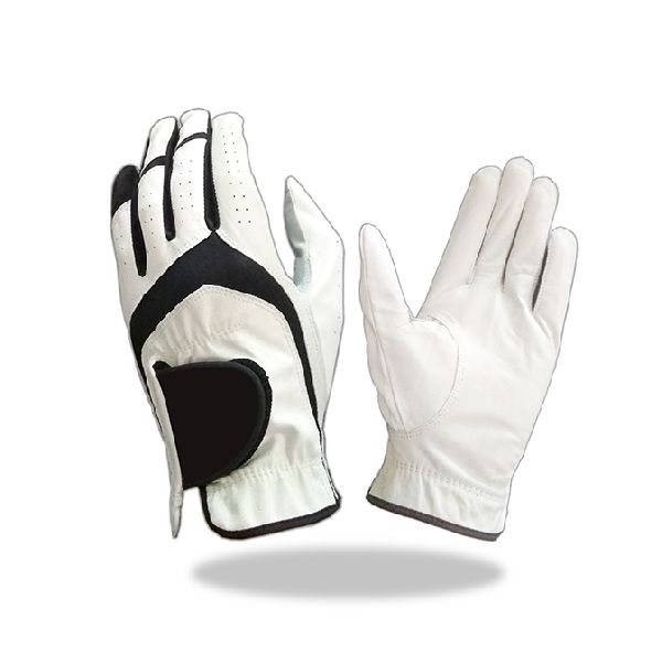 Synthetic Leather Col White Golf Gloves