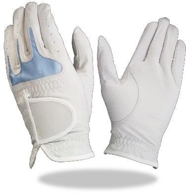 Golf Gloves White Color Combine Blue Lycra