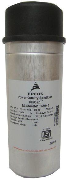 EPCOS Make Power Factor Improvement Capacitors, Certification : ISI