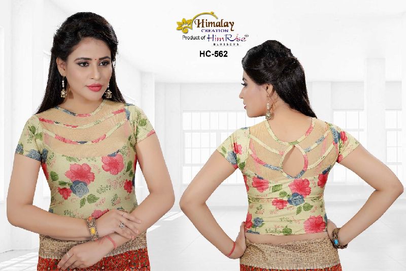 Himalay Creation Stitched Printed Blouse, Style : Regular