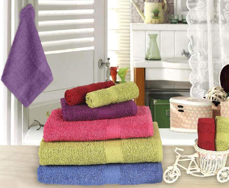 Rectangle 100% cotton Plain PDD Solid Towel