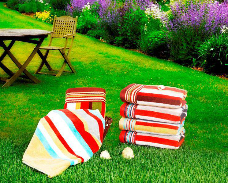 Valle Stripe Towel, Color : Multicolor