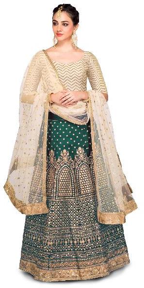 Fashmina Womens Designer Bridal Lehenga Choli And Dupatta-F-7009(B)