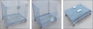 Foldable Wire Containers And Wire Mesh Cages