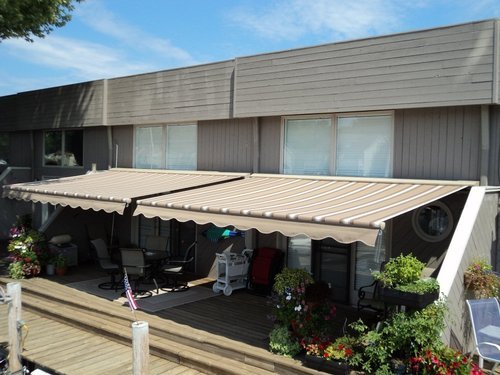 Plain Custom Terrace Awnings, Color : Blue, Green, Pink, Red, etc.