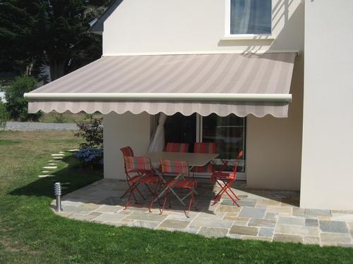 Striped Terrace Awnings