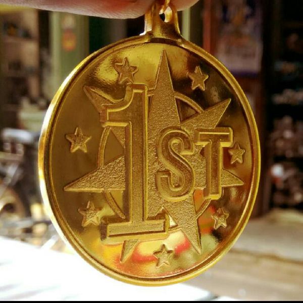 Round Zinc Alloy Polished Sports Medal, for Appreciation Award, Size : 30-100 mm