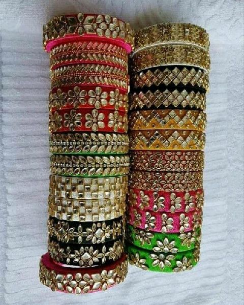 Round Metal SKU-ACB-28 Designer Bangles, Feature : Lightweight