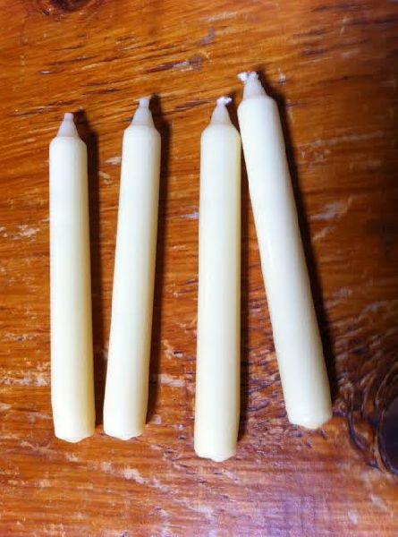 Plain Stick Candles, Color : White