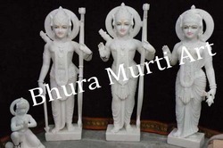 White Marble Ram Darbar Statue, for In Temple, Size : 3.4 Feet