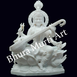 White Marble Saraswati Statue 1