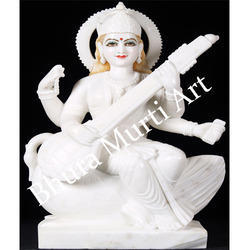 White Marble Mata Saraswati Statue