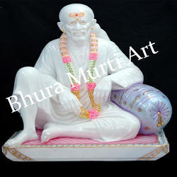 White Marble Shirdi Sai Baba Statue, for In Temple