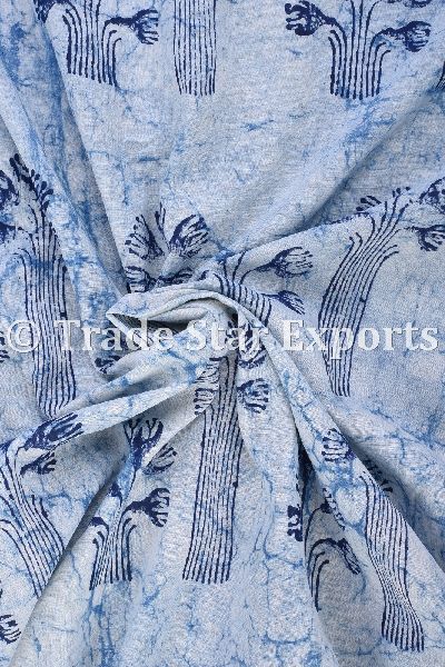 Ethnic Floral Hand Block Print Cotton Fabric - Trade Star Exports