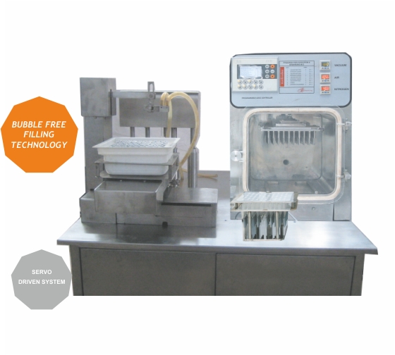 SEMI AUTOMATIC PRE-FILL SYRINGE FILLING & STOPPERING SYSTEM