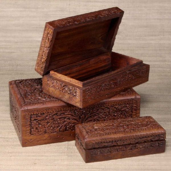 Handcrafted Jewellery Boxes, Color : Brown