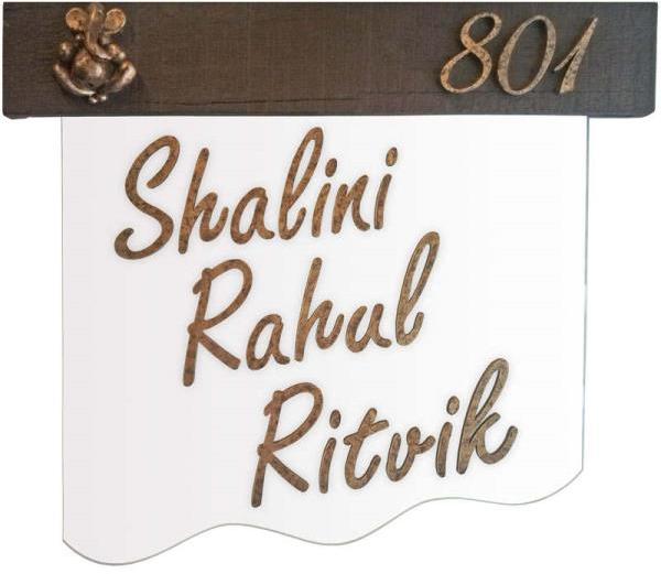 BH-NM-01-000 Frosted Glass Name Plate