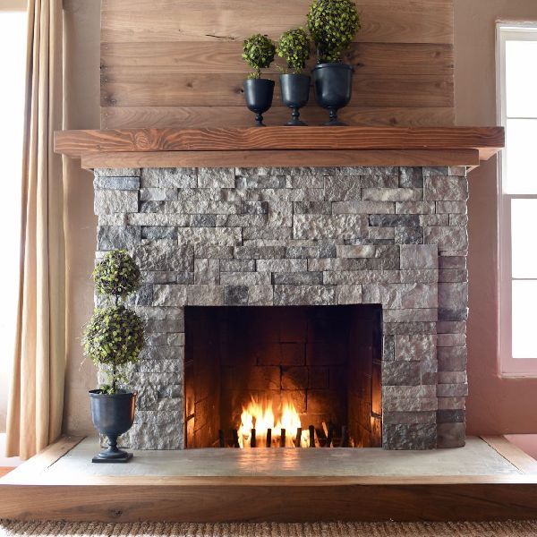 Stone Fireplace