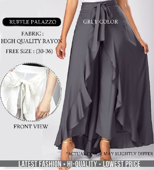 Ruffle Palazzo Pant