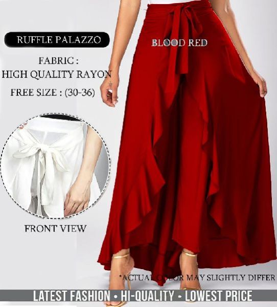 Ruffle Palazzo Pant