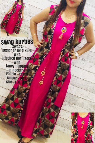 Indian Ethnic Top with jacket dress women Kurti Kurta Ethnic Designer Long  Tunic | eBay