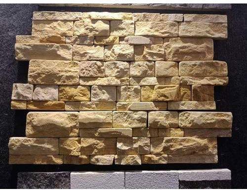 Stone Teakwood Tumble Wall Claddings, for Home, Hotel, Office etc., Size : 6 X 24 inch