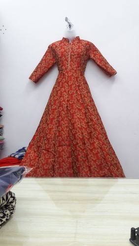 Printed Designer Long Gown, Size : M, XL