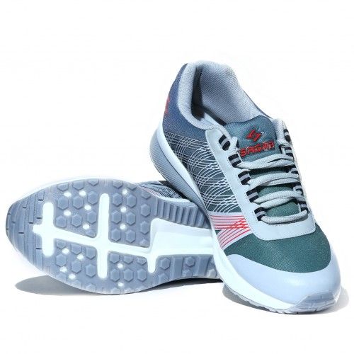 Sagma Mens Mehandi Grey Breathable Shoes