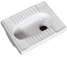 Ceramic Rural Squat Pan, Color : White