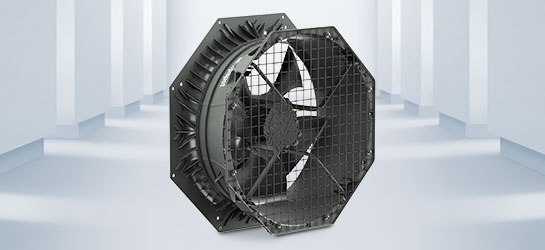 Axial fan with integrated diffuser