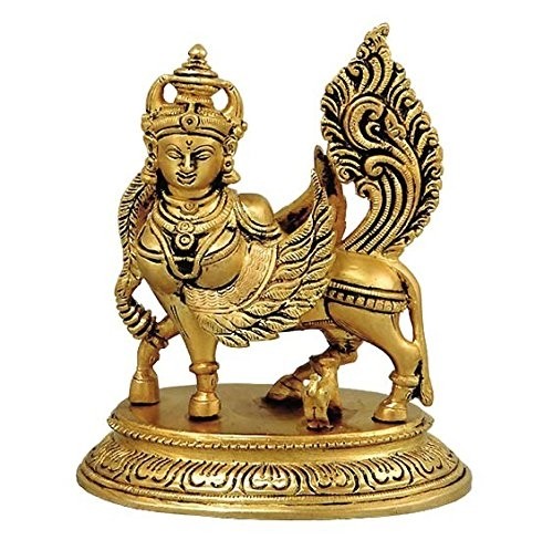 Kamadhenu Cow Statue Brass, Color : Gold
