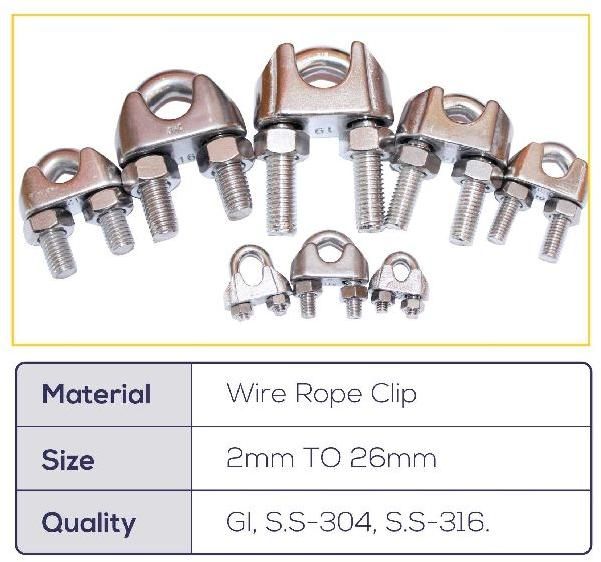 Supplier Of Cables And Wire Accessories From Dubai United Arab malleable-wire-rope-clips-import